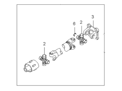 Kia 0K02E25100B Shaft Assembly-Propeller