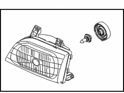 Kia 0K08A51040B Driver Side Headlight Assembly