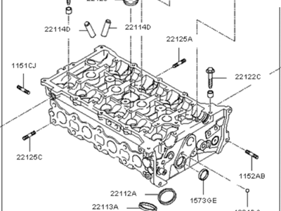 Kia 414Z42GH00 Head Assembly-Cylinder