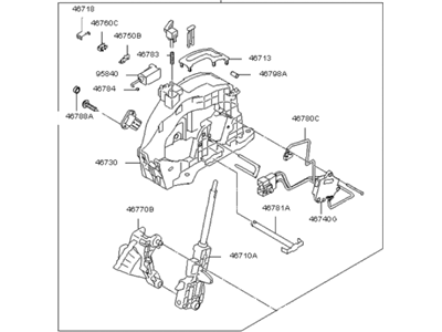 Kia 467001M520CR Lever Assembly-Atm
