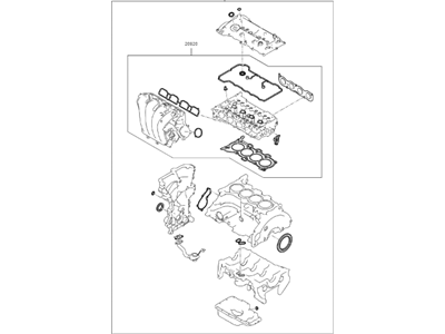 Hyundai 20910-2EA01 Gasket Kit-Engine Overhaul