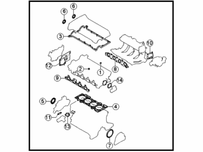 Kia 0K2AA10270 Gasket Set