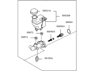 Kia 585101D050 Cylinder Assembly-Brake