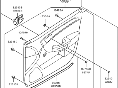 Kia 823011M0602I Panel Complete-Front Door Trim