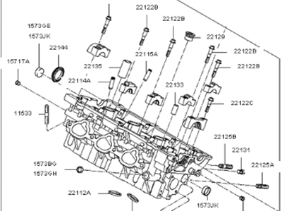 Hyundai 22100-372B0 Head Assembly-Cylinder, RH
