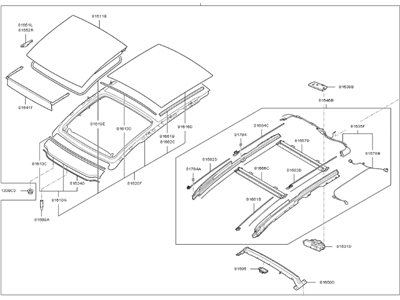 Kia 816003W010ED Sunroof Assembly