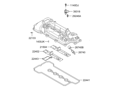 Kia 224102B610 Cover Assembly-Rocker