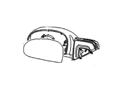 Kia 876062F200 Outside Rear View Mirror Assembly, Right