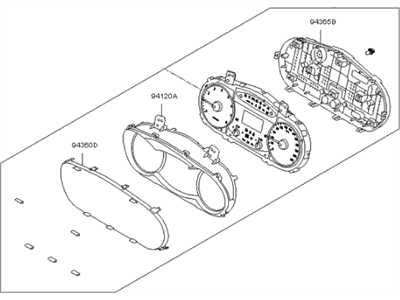 Kia 940213R071 Cluster Assembly-Instrument