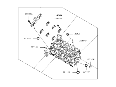 Kia 221103C501A Head Sub Assembly-Cylinder
