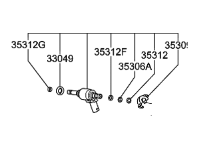 Hyundai 35310-2T000 Injector Assembly-Fuel