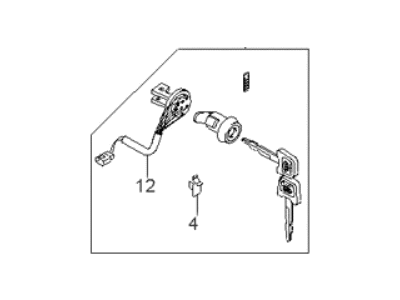 Kia 0K02G76920A Door Key Sub Set, Left