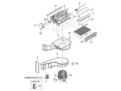 Kia 971003F000 Blower Unit
