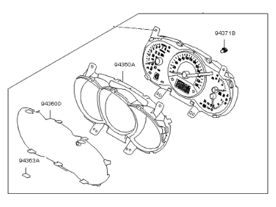 Kia 940011U000 Cluster Assembly-Instrument