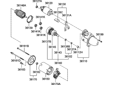 Kia 361003C221 Starter Assembly
