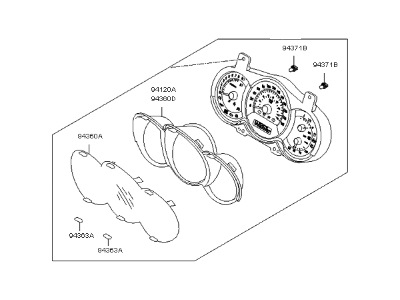 Kia 940112K350 Cluster Assembly-Instrument