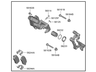 Kia 58210AA400 BRAKE ASSY-RR WHEEL