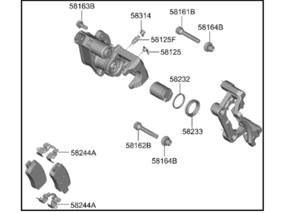 Kia 58230AA400 BRAKE ASSY-RR WHEEL