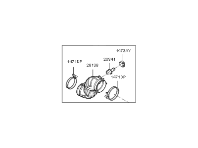 Kia 281403X300 Hose Assembly-Air Intake