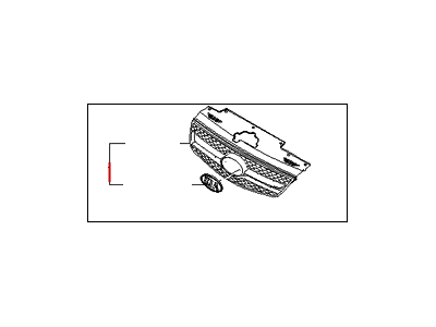 Kia 863601G011 Radiator Grille Assembly