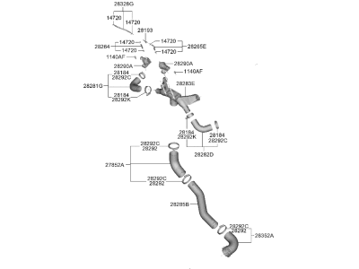 Kia 282723L222 Hose&Pipe Assembly-I/C I