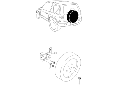 Kia 0K01856972B Pin-Hinge