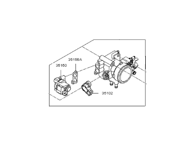 Hyundai 35100-37400 Body Assembly-Throttle