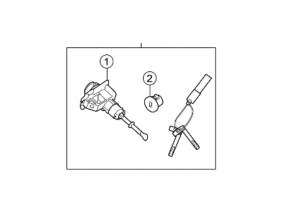 Kia 81905S9000 Lock Key & Cylinder Set