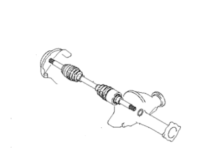 Kia 0K01225500B Shaft Assembly-Drive, RH