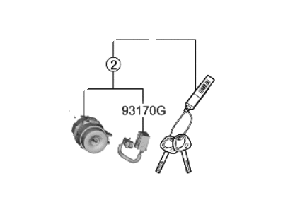 Kia 81900K0D00 KEY SUB SET-STEERING