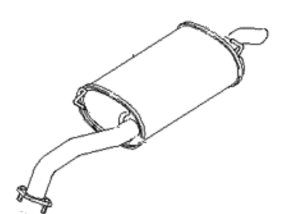 Kia 0K34W40100C Main Muffler Assembly