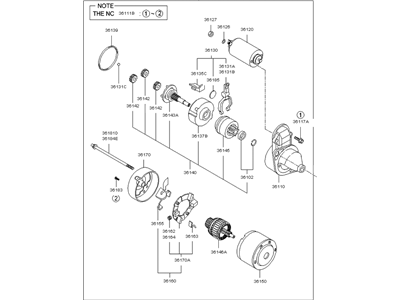 Kia 3610023071 Starter Assembly