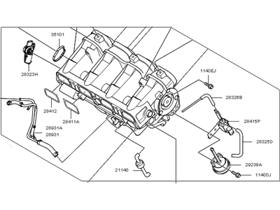 Kia 283102G030 Manifold Assembly-Intake