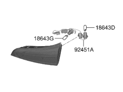 Kia 92403K0610 LAMP ASSY-REAR COMB