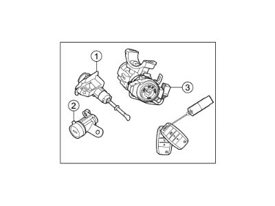 Kia 81905D4120 Lock Key & Cylinder Set