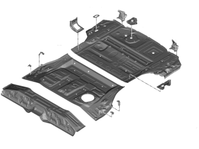 Kia 65510S9500 PANEL ASSY-REAR FLOO