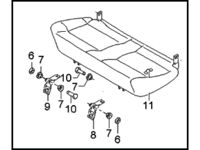 Kia 0K08E57310D961 Cushion-Rear Seat