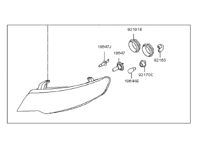 Kia 921011M030 Driver Side Headlight Assembly