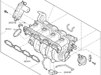 Kia 283102GGA0 Manifold Assembly-Intake