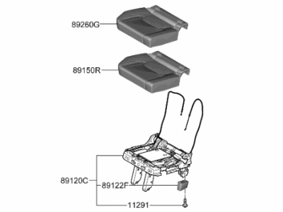 Kia 89A20R0062KQ5 CUSHION ASSY-3RD SEA