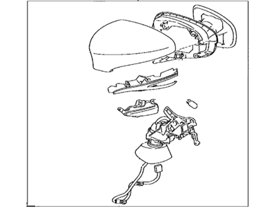 Lexus 87910-30E40 Mirror Assembly, Outer R