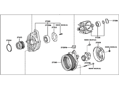 Lexus 27060-31300 Alternator Assembly With Regulator