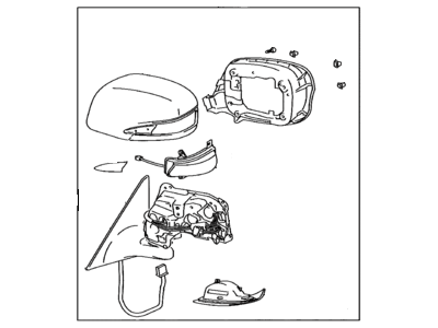 Lexus 87901-30210-A0 Mirror Sub-Assy, Outer Rear View, RH