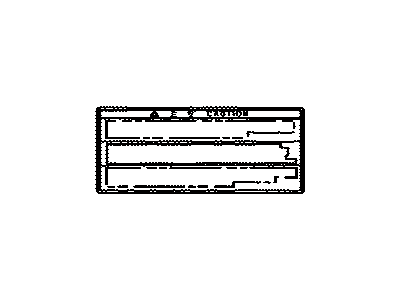 Lexus 45248-30010 Label, Steering Actuator Caution