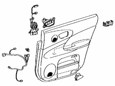 Lexus 67630-30C30-C1 Board Sub-Assy, Rear Door Trim, RH