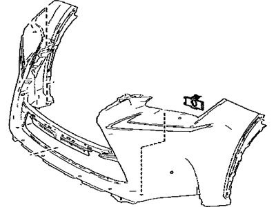Lexus 52119-78901 Front Bumper Cover W/R