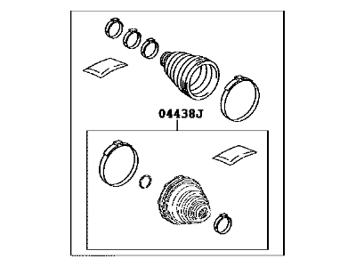 Lexus 04428-78010 Boot Kit, Front Drive Shaft