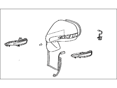 Lexus 87910-48421-A0 Mirror Assy, Outer Rear View, RH