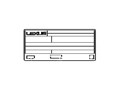 Lexus 11298-31510 Label, Emission Control Information