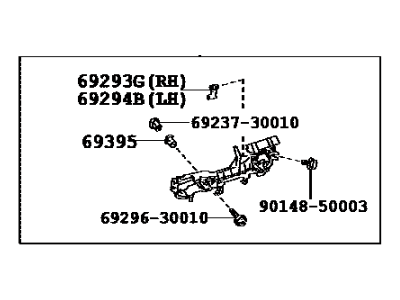 Lexus 69201-48011 Front Door Outside Handle Frame Sub-Assembly, Right